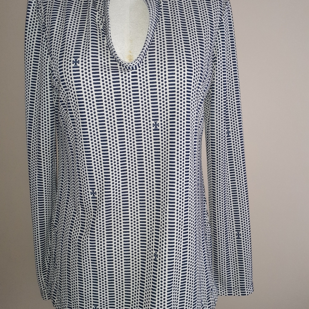 Tory Burch tunic blouse, may be worn all seasons.